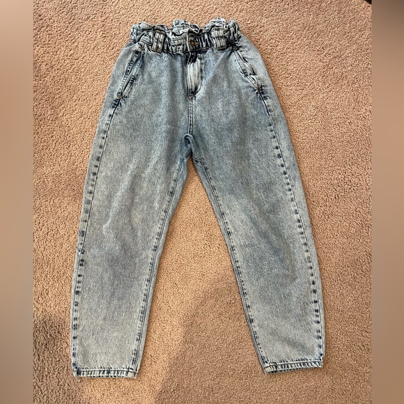 Zara Denim - ZARA High-waisted Paper bag Mom Jeans